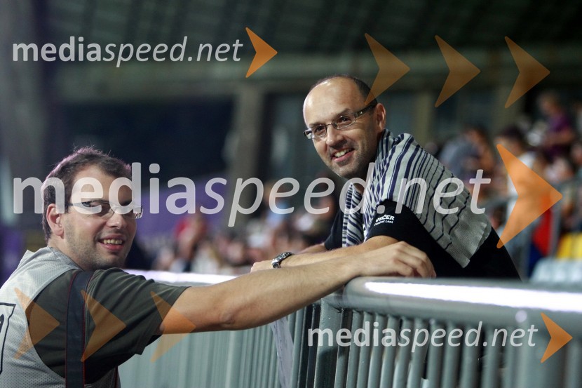 Sašo Bizjak, urednik fotografije na Večeru in Tomaž Ranc, odgovorni urednik časnika VečerNK Maribor - Palermo, 4. krog kvalifikacij za Ligo Europa, povratna tekma