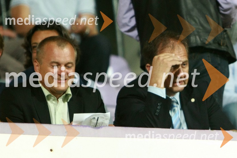 Franc Kangler, župan Mestne občine Maribor in Ivan Simič, predsednik Nogometne zveze SlovenijeNK Maribor - Palermo, 4. krog kvalifikacij za Ligo Europa, povratna tekma