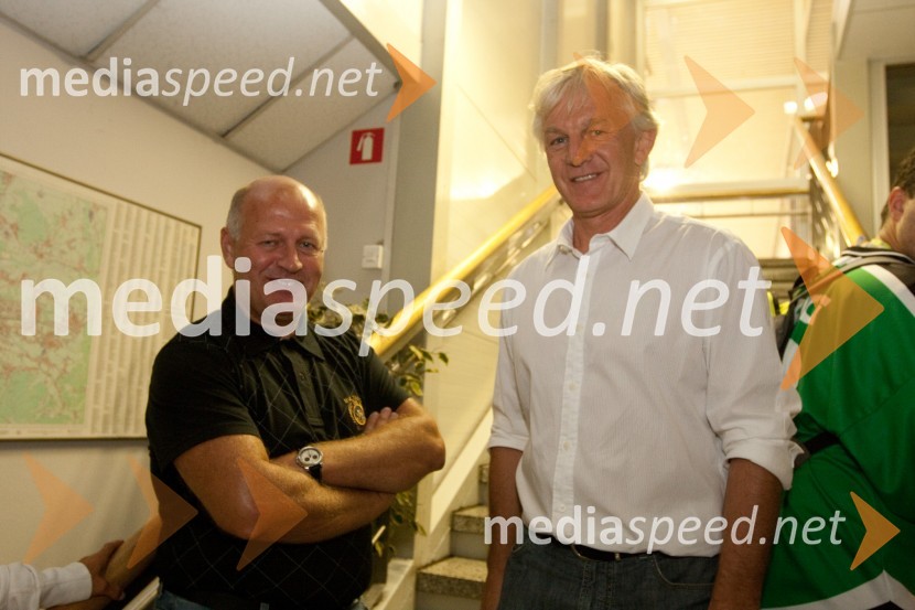 Damjan Režek, vodja članske ekipe in Dušan Lepša24ever, poslovilna tekma Tomaža Vnuka