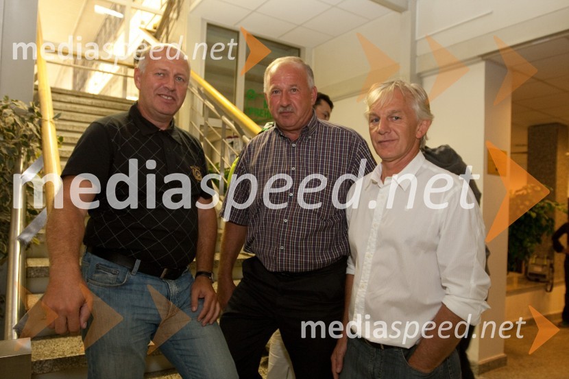 Damjan Režek, vodja članske ekipe, Drago Banovič in Dušan Lepša24ever, poslovilna tekma Tomaža Vnuka