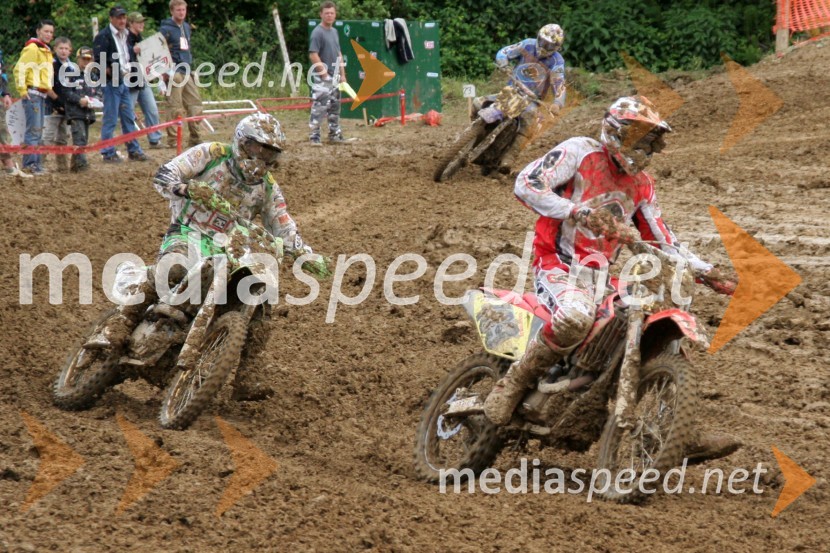 Matteo Dottori (Italija) in Miha Špindler (Slovenija)MOTOKROS, 4. dirka za evropsko prvenstvo do 250 ccm