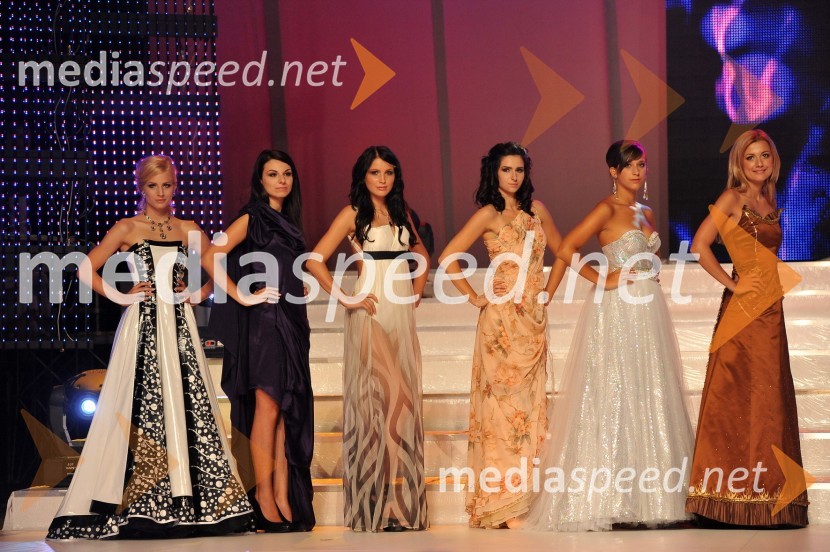 Ajda Sitar, Bojana Ivanovič, Sandra Adam, Tjaša Pejič, Ana Zmrzlikar, Vesna Brkič, finalistke za Miss Slovenije 2010Miss Slovenije 2010, finale