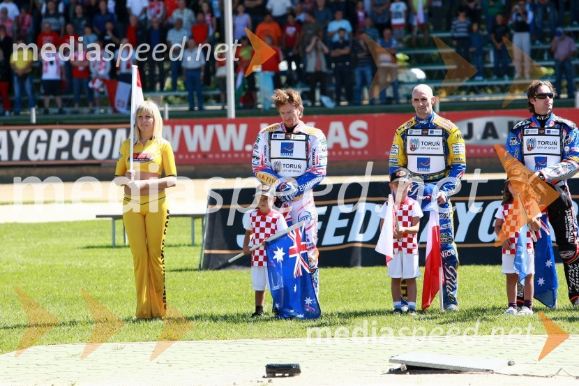 Jason Crump (Avstralija), Tomasz Gollob (Poljska) in Davey Watt (Avstralija)Speedway, SGP 2010, VN Hrvaške  2010