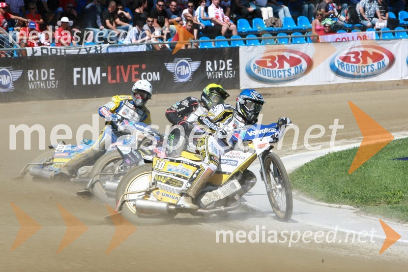 Hans Andersen (Danska), Tai Woffinden (Velika Britanija) in Tomasz Gollob (Poljska)Speedway, SGP 2010, VN Hrvaške  2010