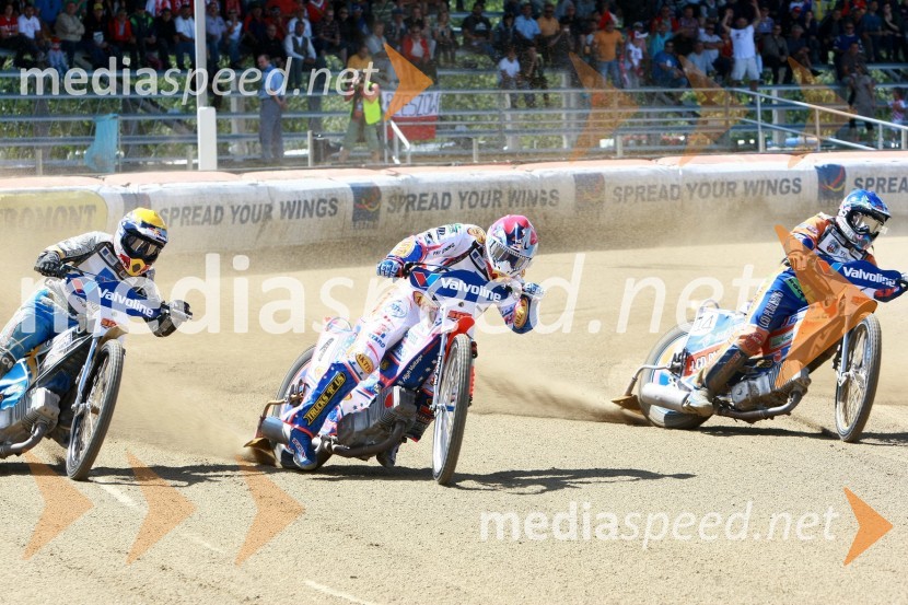 Jaroslaw Hampel (Poljska), Jason Crump (Avstralija) in Chris Harris (Velika Britanija)Speedway, SGP 2010, VN Hrvaške  2010