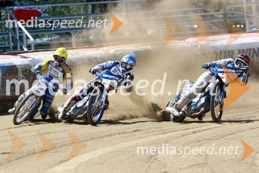 Tomasz Gollob (Poljska), Davey Watt (Avstralija) in Jurica Pavlic (Hrvaška)Speedway, SGP 2010, VN Hrvaške  2010