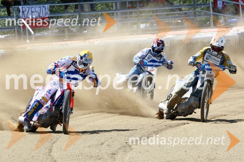 Jason Crump (Avstralija), Nicki Pedersen (Danska) in Tomasz Gollob (Poljska)Speedway, SGP 2010, VN Hrvaške  2010