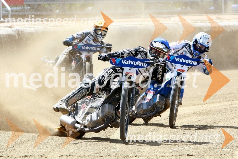 Chris Holder (Avstralija), Jurica Pavlic (Hrvaška) in Nicki Pedersen (Danska)Speedway, SGP 2010, VN Hrvaške  2010