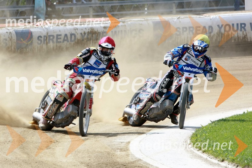 Magnus Zetterstrom (Švedska) in Davey Watt (Avstralija)Speedway, SGP 2010, VN Hrvaške  2010
