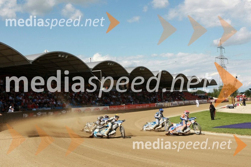 Chris Holder (Avstralija), Jaroslaw Hampel (Poljska), Friderik Lindgren (Švedska) in Chris Harris (Velika Britanija)Speedway, SGP 2010, VN Hrvaške  2010
