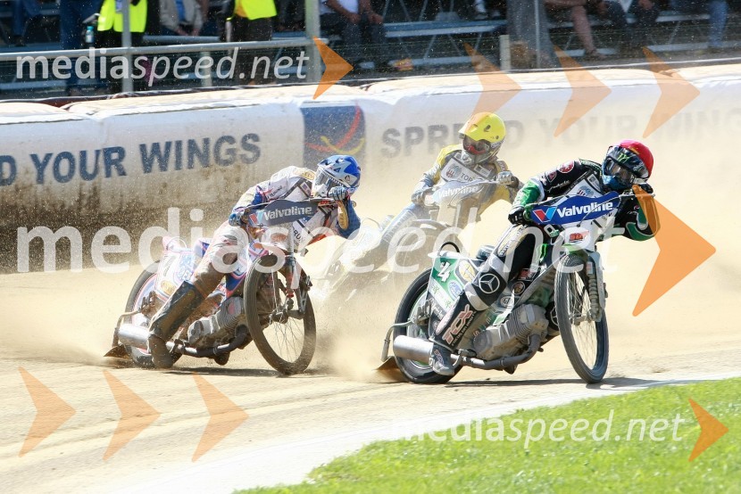 Jason Crump (Avstralija), Tomasz Gollob (Poljska) in Greg Hancock (ZDA)Speedway, SGP 2010, VN Hrvaške  2010