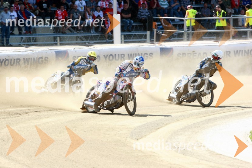 Tomasz Gollob (Poljska), Jason Crump (Avstralija) in Rune Holta (Poljska)Speedway, SGP 2010, VN Hrvaške  2010