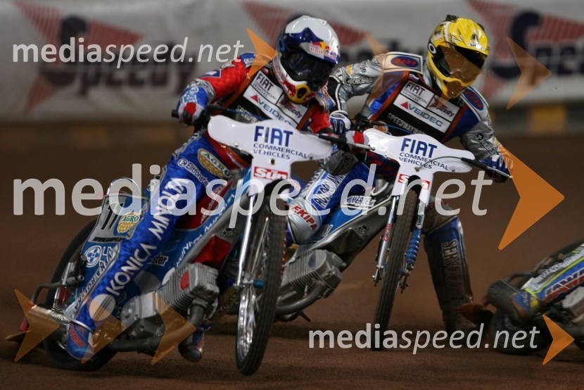 Jaroslaw Hampel (Poljska) in Matej Žagar (Slovenija)SPEEDWAY GRAND PRIX, VN Velike Britanije 2006, dirka