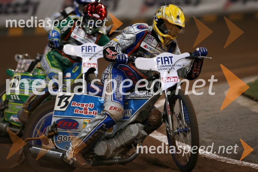 Matej Žagar (Slovenija) in Antonio Lindbaeck (Švedska)SPEEDWAY GRAND PRIX, VN Velike Britanije 2006, dirka