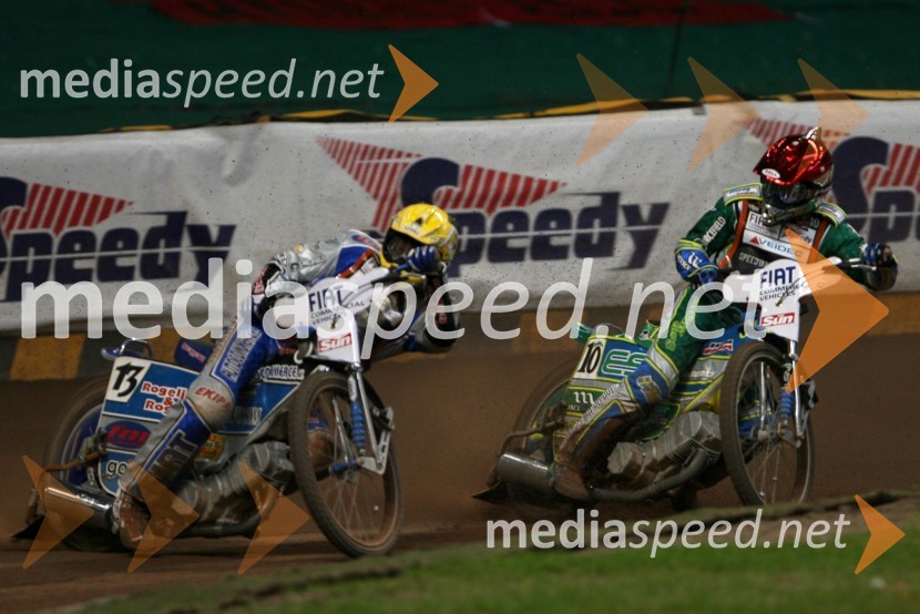 Matej Žagar (Slovenija) in Antonio Lindbaeck (Švedska)SPEEDWAY GRAND PRIX, VN Velike Britanije 2006, dirka