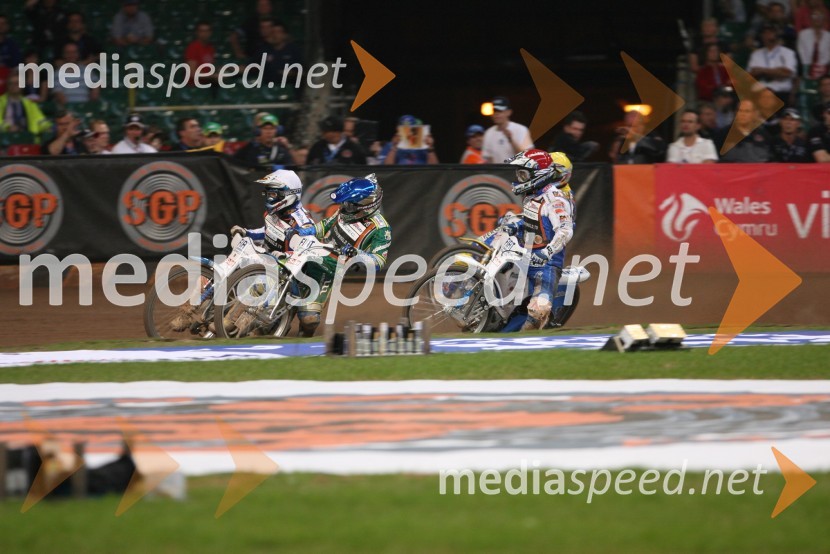 Simon Stead (VBR),Antonio Lindbaeck (Švedska), Nicki Pedersen (Danska) in Andreas Jonsson (Švedska)
SPEEDWAY GRAND PRIX, VN Velike Britanije 2006, dirka