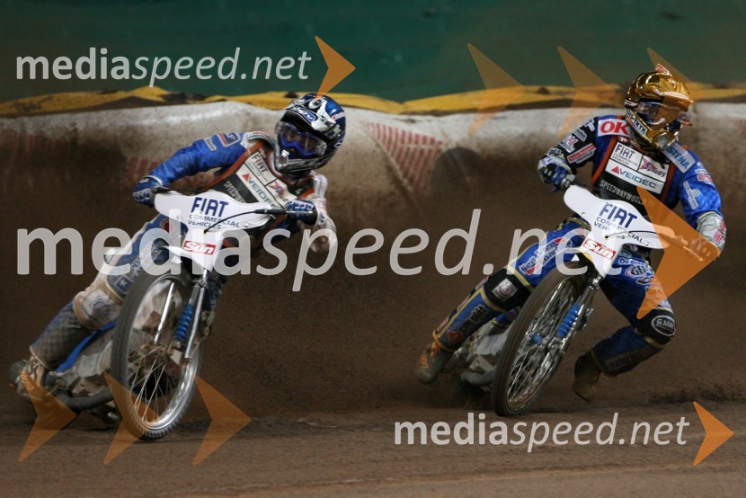 Nicki Pedersen (Danska) in Bjarne Pedersen (Danska)SPEEDWAY GRAND PRIX, VN Velike Britanije 2006, dirka