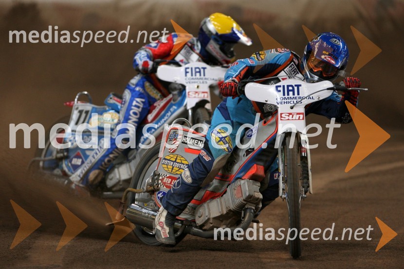 Jaroslaw Hampel (Poljska) in Greg Hancock (ZDA)SPEEDWAY GRAND PRIX, VN Velike Britanije 2006, dirka