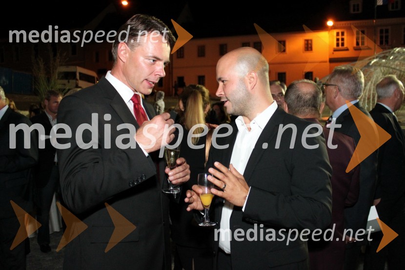 Dr. Henrik Gjerkeš, minister za lokalno samoupravo in regionalni razvoj in Matevž Frangež, poslanecLutkovno gledališče Maribor, odprtje