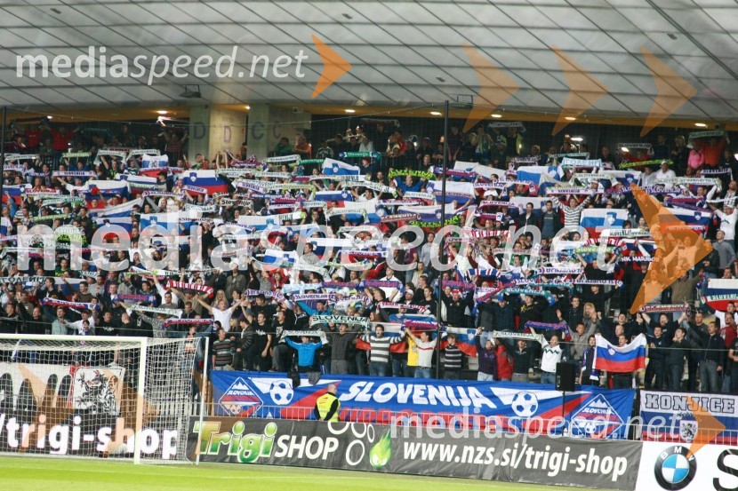 Slovenski navijačiKvalifikacije EP 2012, nogometna tekma Slovenija:Severna Irska