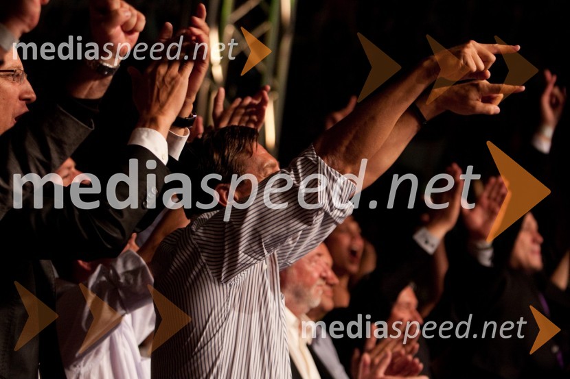 Borut Pahor, predsednik vlade Republike SlovenijeDejan Zavec in Rafal Jackiewicz, dvoboj za ubranitev naslova svetovnega IBF prvaka