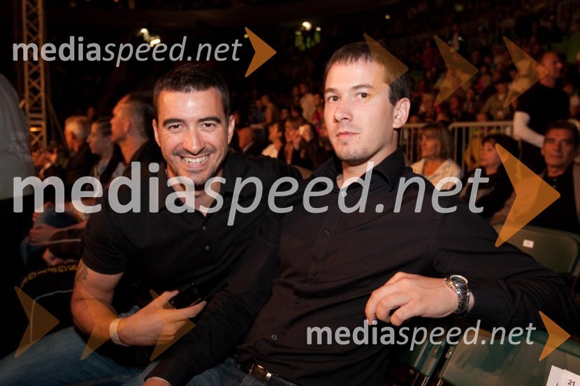 Marko Potrč, moderator na Radio 1 in brat AlešDejan Zavec in Rafal Jackiewicz, dvoboj za ubranitev naslova svetovnega IBF prvaka