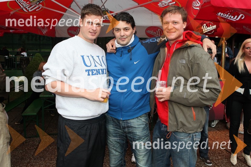 Luka Bernard, tenisač, Miro Todosovski, pevec in Kristjan Rak, downhill kolesarTivoli Cup 2010