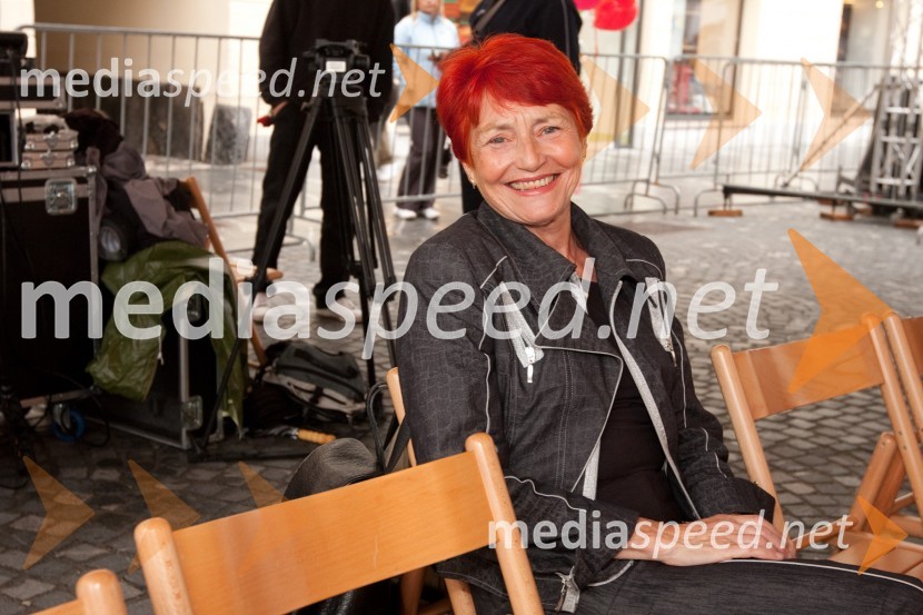 Mojca Senčar, Slovenka leta 2005 ter predsednica Slovenskega združenja za boj proti raku dojkOnina manifestacija V pravo smer