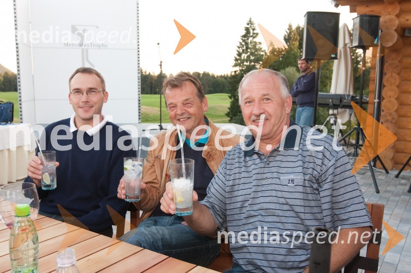 Rasto Oderlap, namestnik direktorja Autocomerca, Bojan Ficko, Voit d.o.o. in Drago Bandič, nekdanji diretor zavoda TivoliMercedes Trophy 2010