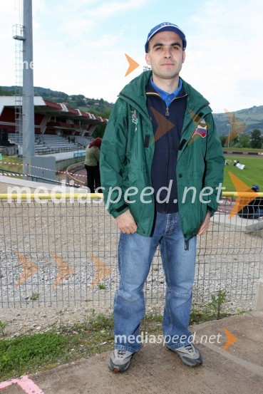 Izak Šantej (AMD Krško) pred dirko za Zlati znakSPEEDWAY, 23. zlati znak občine Krško in pokal Franca Babiča