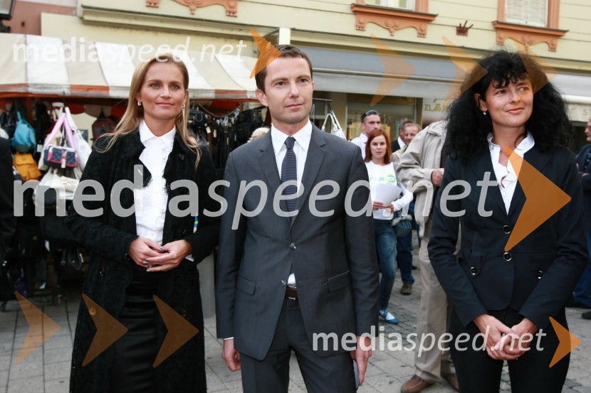 Katarina Kresal, ministrica za notranje zadeve, Tomaž Orešič, kandidat za župana Mestne občine Maribor in Nataša Matijevič, sekretarka LDS Maribor 

Stranka LDS odprla štab v Mariboru