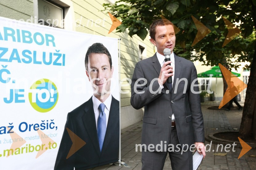 Tomaž Orešič, kandidat za župana Mestne občine MariborStranka LDS odprla štab v Mariboru
