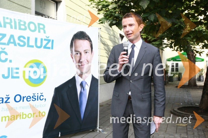 Tomaž Orešič, kandidat za župana Mestne občine MariborStranka LDS odprla štab v Mariboru