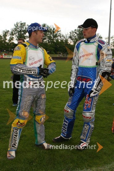 Peter Ljung (Švedska) in Matej Žagar (Slovenija)SPEEDWAY, 23. zlati znak občine Krško in pokal Franca Babiča