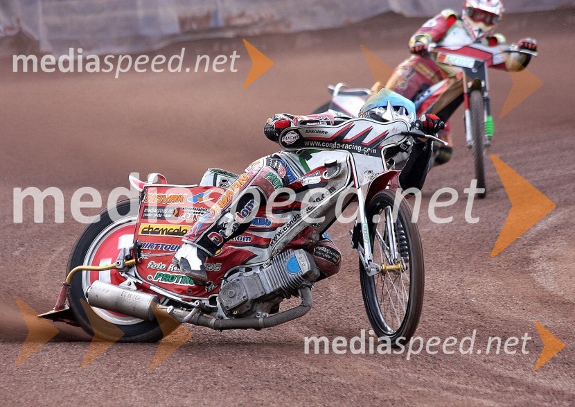 Aleksander Čonda (AMD Krško) in Denis Štojs (ST Lendava)Speedway, Državno prvenstvo posameznikov, 3. dirka
