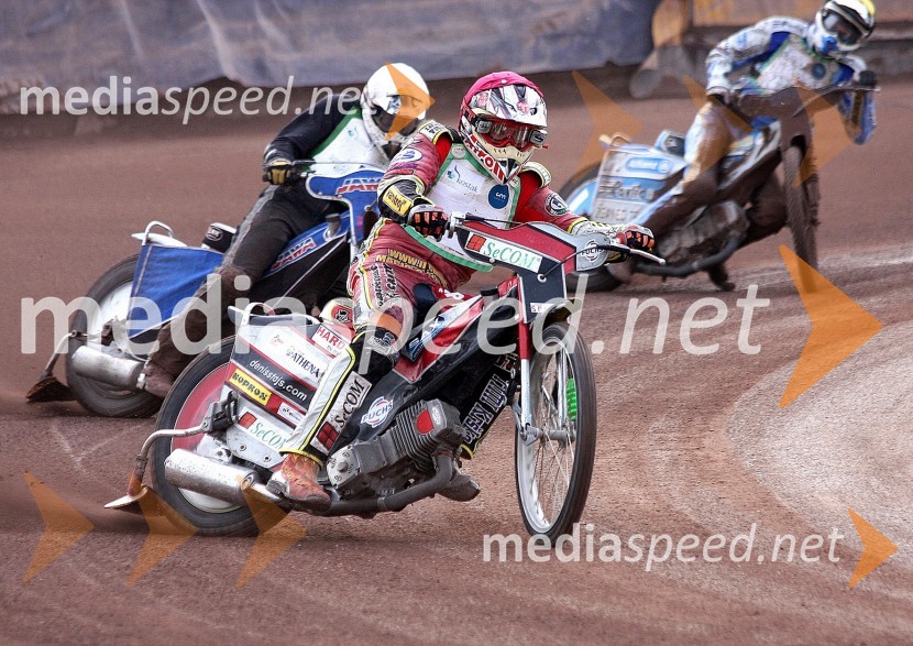 Denis Štojs (ST Lendava), Nejc Malešič (AMTK Ljubljana) in Renato Cvetko (SK Unia Goričan)Speedway, Državno prvenstvo posameznikov, 3. dirka
