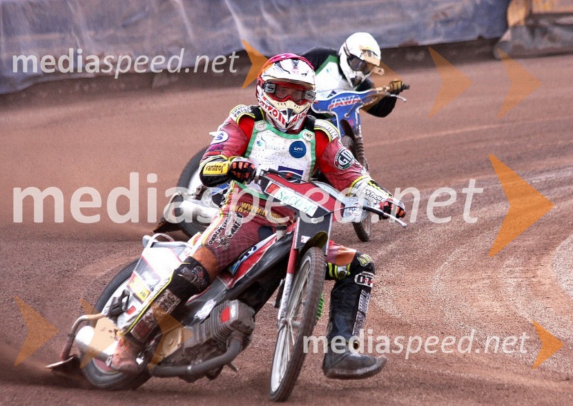 Denis Štojs (ST Lendava) in Nejc Malešič (AMTK Ljubljana)Speedway, Državno prvenstvo posameznikov, 3. dirka