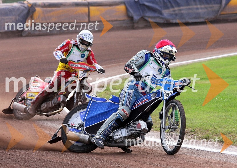 Ladislav Vida (ST Lendava) in Matic Ivačič (AMD Krško)Speedway, Državno prvenstvo posameznikov, 3. dirka