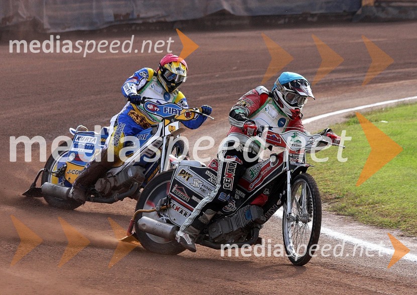 Samo Kukovica (AMD Krško) in Matic Voldrih (AMTK Ljubljana)Speedway, Državno prvenstvo posameznikov, 3. dirka