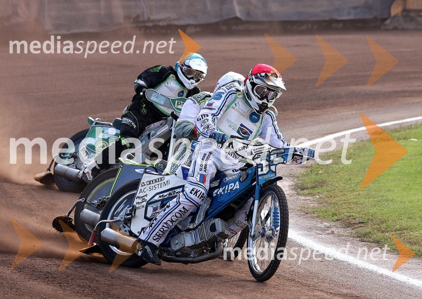 Matej Žagar (AMTK Ljubljana), Aleš Kraljič (AMTK Ljubljana) in Žiga Radkovič (AMD Krško)Speedway, Državno prvenstvo posameznikov, 3. dirka