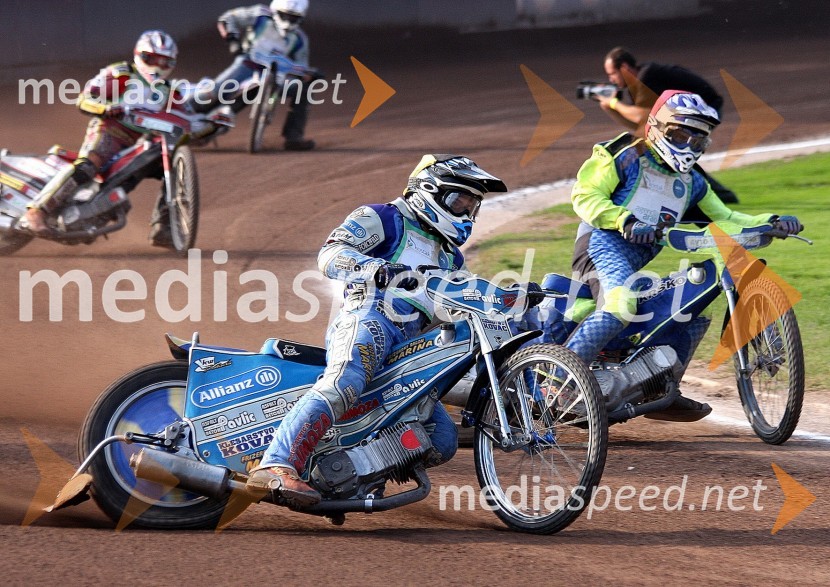 Dino Kovačič (SK Unia Goričan) in Aljoša Remih (AMD Krško)Speedway, Državno prvenstvo posameznikov, 3. dirka