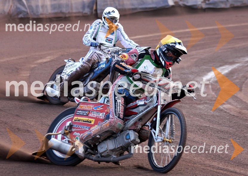 Aleksander Čonda (AMD Krško) in Matej Žagar (AMTK Ljubljana)Speedway, Državno prvenstvo posameznikov, 3. dirka