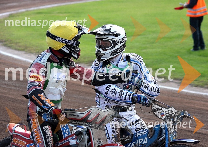 Aleksander Čonda (AMD Krško) in Matej Žagar (AMTK Ljubljana)Speedway, Državno prvenstvo posameznikov, 3. dirka