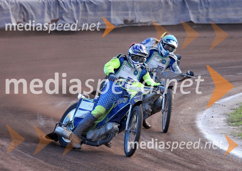 Aljoša Remih (AMD Krško) in Renato Cvetko (SK Unia Goričan)Speedway, Državno prvenstvo posameznikov, 3. dirka