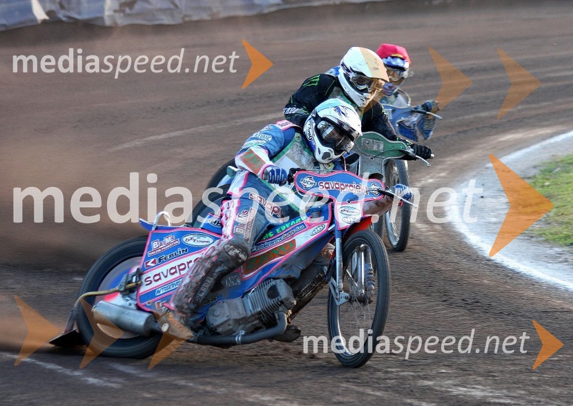 Matija Duh (AMD Krško), Žiga Radkovič (AMD Krško) in Jernej Pečnik (AMTK Ljubljana)Speedway, Državno prvenstvo posameznikov, 3. dirka