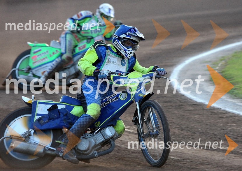 Aljoša Remih (AMD Krško) in Beno Lipnik (AMTK Ljubljana)Speedway, Državno prvenstvo posameznikov, 3. dirka