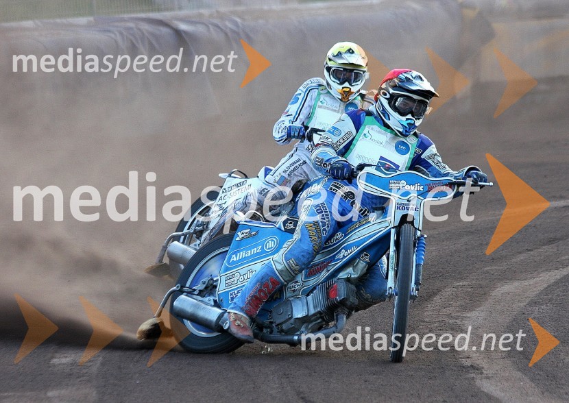 Dino Kovačič (SK Unia Goričan) in Matej Žagar (AMTK Ljubljana)Speedway, Državno prvenstvo posameznikov, 3. dirka