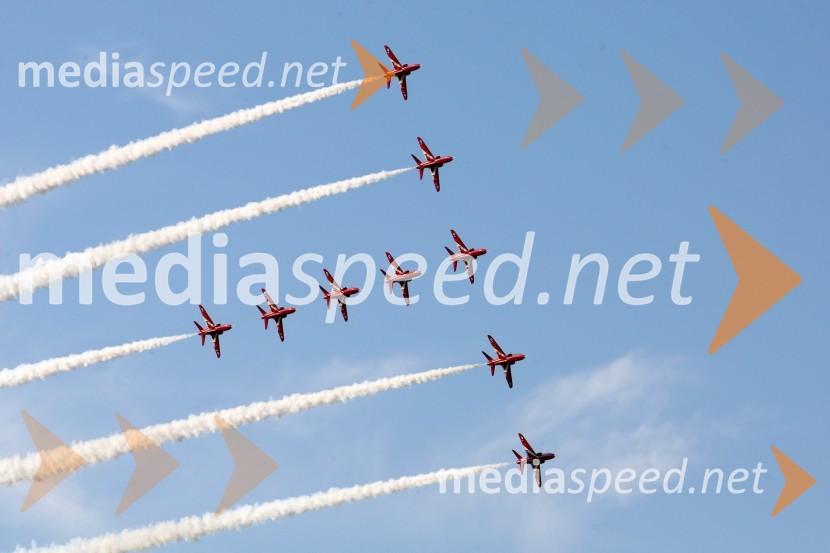 Red Arrows, Anglija50 let Frecce Tricolore, letalski miting