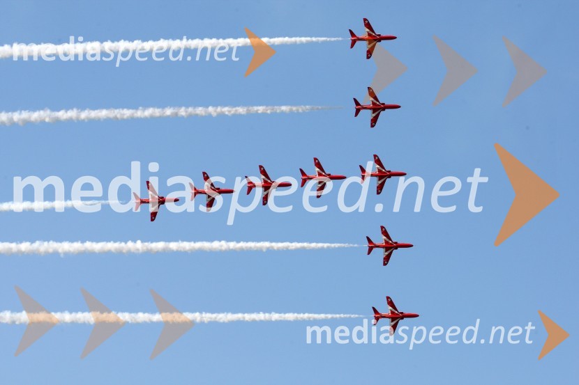 Red Arrows, Anglija50 let Frecce Tricolore, letalski miting