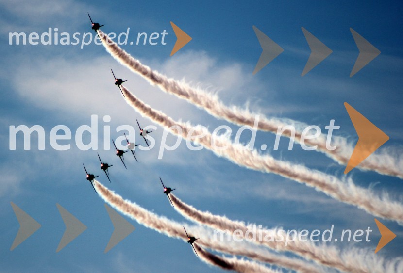 Red Arrows, Anglija50 let Frecce Tricolore, letalski miting